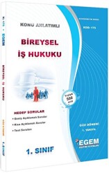 1. Sınıf 1. Yarıyıl Bireysel İş Hukuku Konu Anlatımlı Soru Bankası - Kod 175 - Egem Eğitim Yayınları