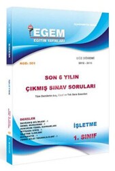 1. Sınıf 1. Yarıyıl İşletme Son 6 Yılın Çıkmış Sınav Soruları Kod: 501 - Egem Eğitim Yayınları