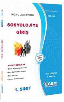 1. Sınıf 1. Yarıyıl Sosyolojiye Giriş Konu Anlatımlı Soru Bankası - Kod 166 - 1