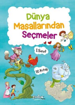 1. Sınıf Dünya Masallarından Seçmeler Düz Yazı 10 Kitaplık Set - 1