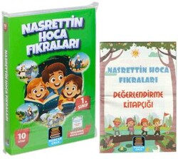 1. Sınıf Okuma Seti Nasrettin Hoca Fıkraları 10 Kitap + Değerlendirme Kitapçığı İlaveli - Mercan Okul Yayınları