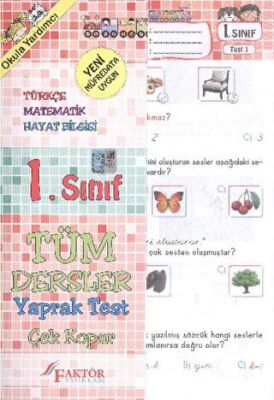 1. Sınıf Yaprak Test Türkçe - Matematik - Hayat Bilgisi - 1