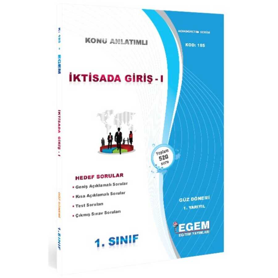 1. Yarıyıl İktisada Giriş - 1 Konu Anlatımlı Soru Bankası Güz Dönemi Egem Eğitim Yayınları - Egem Eğitim Yayınları