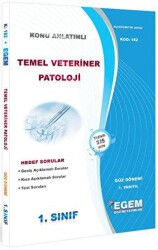 1. Sınıf 1. Yarıyıl Temel Veteriner Patoloji Konu Anlatımlı Soru Bankası - Kod 182 - Egem Eğitim Yayınları
