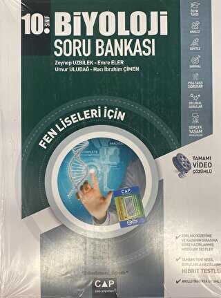 Çap Yayınları 10. Sınıf Fen Liseleri İçin Biyoloji Soru Bankası - 1