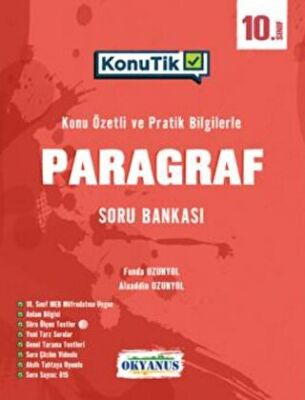 Okyanus Yayınları 10. Sınıf KonuTik Paragraf Soru Bankası - 1