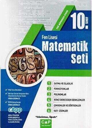 Çap Yayınları 10. Sınıf Fen Lisesi Matematik Seti