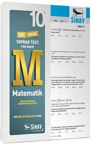 Sınav Yayınları 10. Sınıf Matematik Yaprak Test