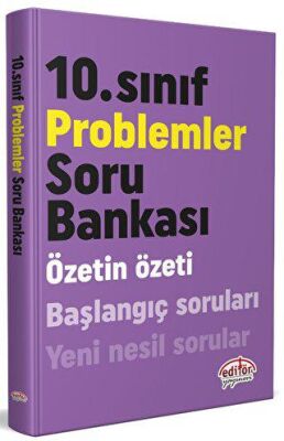 Editör Yayınevi 10. Sınıf Problemler Soru Bankası - 1