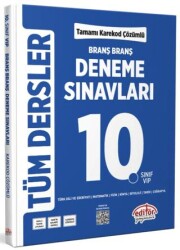 10. Sınıf Tüm Dersler Branş Branş Tamamı Çözümlü Deneme Sınavları - Editör Yayınevi