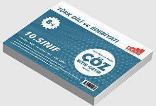 Ünlü Yayınları 10. Sınıf Türk Dili ve Edebiyatı 8li Çöz Bitir - Getir Testleri - 1