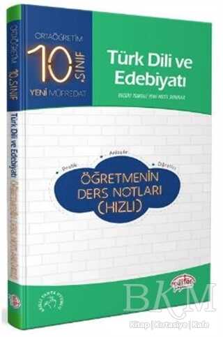 Editör Yayınevi 10. Sınıf Türk Dili ve Edebiyatı Öğretmenin Ders Notları Hızlı
