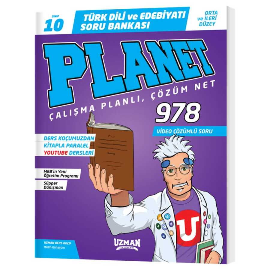 10.Sınıf Türk Dili ve Edebiyatı Soru Bankası Planet Uzman Yayınları