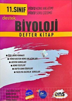 ENS Yayınları 11. Sınıf Biyoloji Destek Defter Kitap - 1