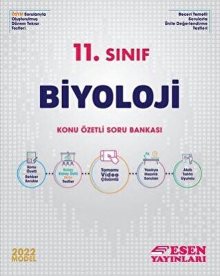 Esen Yayınları 11. Sınıf Biyoloji Konu Özetli Soru Bankası - 1