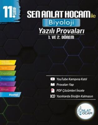 11. Sınıf Biyoloji Sen Anlat Hocam Yazılı Provaları - 1
