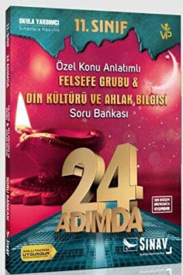 Sınav Yayınları 11. Sınıf Felsefe Grubu Din Kültürü ve Ahlak Bilgisi 24 Adımda Özel Konu Anlatımlı Soru Bankası - 1