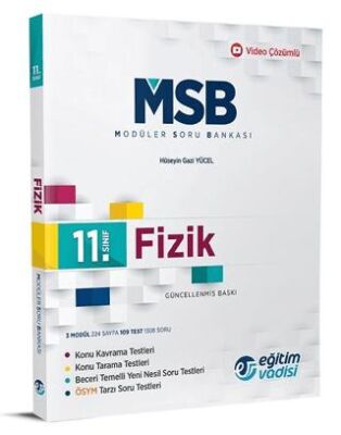 Eğitim Vadisi Yayınları 11. Sınıf Fizik Güncel MSB Modüler Soru Bankası - 1