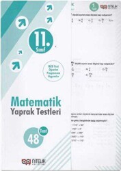Nitelik Yayınları - Bayilik 11. Sınıf Matematik 48 Yaprak Test - Nitelik Yayınları - Bayilik