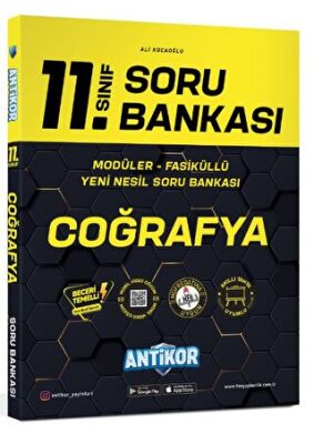 Antikor Yayınları 11. Sınıf Coğrafya Soru Bankası 2022 - 1
