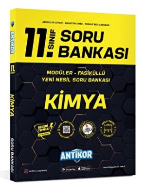 Antikor Yayınları 11. Sınıf Kimya Soru Bankası 2022 - 1