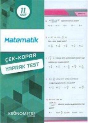 Kronometre Yayınları 11. Sınıf Matematik Yaprak Test 2019 - 1