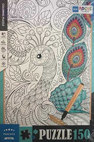 150 Parça Colorıng Puzzle Peacock - Tavuskuşu