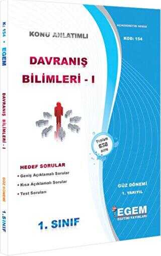 1. Sınıf 1. Yarıyıl Davranış Bilimleri 1 Hedef Sorular - Egem Eğitim Yayınları