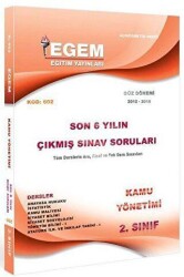 1. Sınıf 1. Yarıyıl Sağlık Kurumları İşletmeciliği Son 6 Yılın Çıkmış Sınav Soruları Kod 509 - Egem Eğitim Yayınları