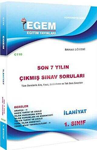 1. Sınıf İlahiyat Çıkmış Sınav Soruları 2012-2018 Bahar Dönemi - Egem Eğitim Yayınları
