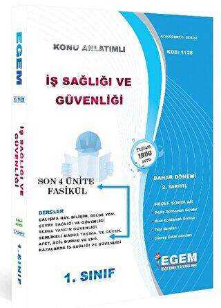 1. Sınıf İş Sağlığı ve Güvenliği Bahar Dönemi - Egem Eğitim Yayınları