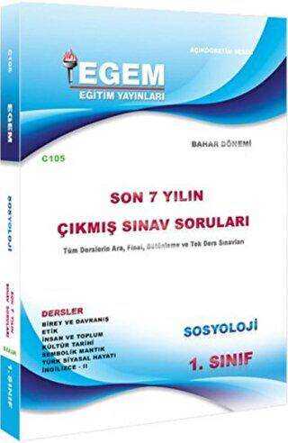 1. Sınıf Sosyoloji Bahar Dönemi Çıkmış Sınav Soruları 2. Yarıyıl - 1