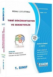 1. Sınıf 2. Yarıyıl Konu Anlatımlı Tıbbi Dökümantasyon ve Sekreterlik - Kod 1117 - Egem Eğitim Yayınları