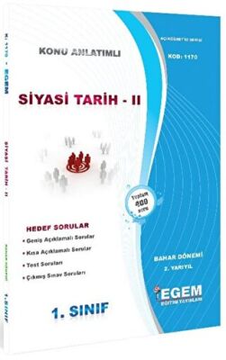 1. Sınıf 2. Yarıyıl Konu Anlatımlı Siyasi Tarih 2 - Kod 1170 - 1