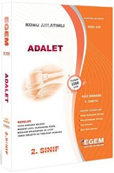 2. Sınıf 3. Yarıyıl Adalet Konu Anlatımlı Soru Bankası - Kod 220 - Egem Eğitim Yayınları
