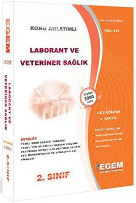 2. Sınıf 3. Yarıyıl Laborant ve Veteriner Sağlık Konu Anlatımlı Soru Bankası - Kod 225 - 1