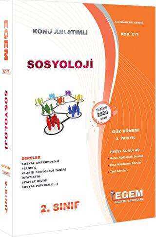 2. Sınıf Sosyoloji Konu Anlatımlı Soru Bankası-güz Dönemi 3. Yarıyıl - Egem Eğitim Yayınları