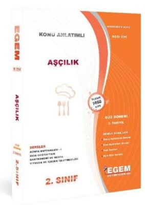 2. Sınıf Aşçılık Güz Dönemi 3. Yarıyıl Tüm Dersler Konu Anlatımlı Soru Bankası 234 - 1
