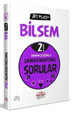 Editör Yayınevi 2. Sınıf Bilsem Jet Plus+ Tamamı Çözümlü Çıkması Muhtemel Sorular - 1