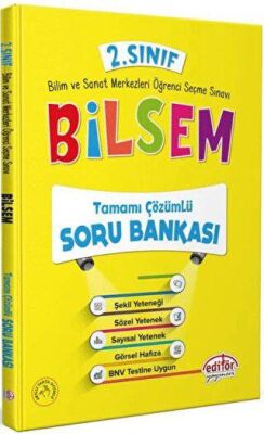 Editör Yayınevi 2. Sınıf BİLSEM Tamamı Çözümlü Soru Bankası - 1