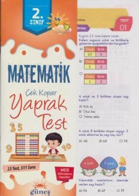 Güneş Yayın Dağıtım 2. Sınıf Matematik Çek Kopar Yaprak Test - 1