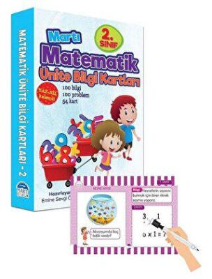 2. Sınıf Matematik Ünite Bilgi Kartları - Yaz Sil Kalemli kapağı