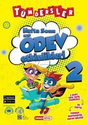 Kırmızı Beyaz Yayınları 2. Sınıf Tüm Dersler Hafta Sonu Ödev Etkinlikleri - 1