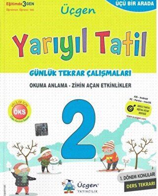 Üçgen Yayıncılık 2. Sınıf Yarıyıl Tatil Günlük Tekrar Çalışmaları - 1