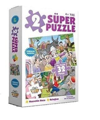 2 Süper Puzzle Nasrettin Hoca-Keloğlan 32 Parça kapağı
