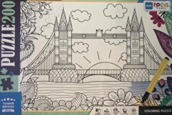 200 Parça Coloring Puzzle Tower Bridge - Kule Köprüsü - Blue Focus Yayınları
