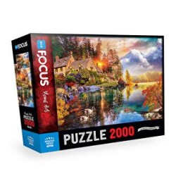 2000 Parça Puzzle - Mountain Houses Dağ Evleri - Blue Focus Yayınları