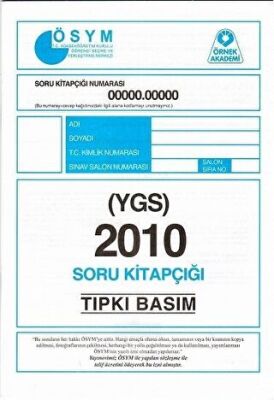 Örnek Akademi 2010 YGS ÖSYM Tıpkı Basım Soru Kitapçığı - 1