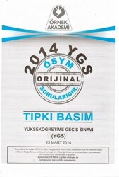 Örnek Akademi 2014 YGS ÖSYM Tıpkı Basım Soru Kitapçığı - Örnek Akademi