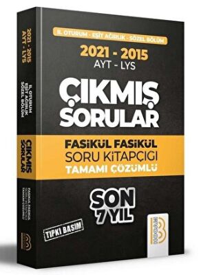 2015-2021 YKS 2. Oturum Eşit Ağırlık - Sözel Bölüm Son 7 Yıl Tıpkı Basım Fasikül Fasikül Çıkmış Sorular - 1
